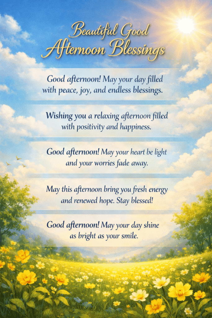 Beautiful Good Afternoon Blessings