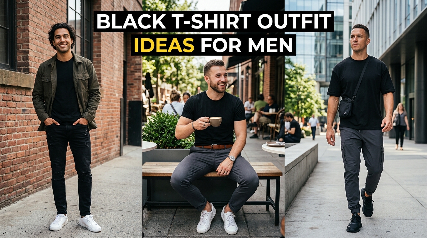 Black T-Shirt Outfit Ideas for Men – Stylish Looks for Every Occasion (2026 Guide)
