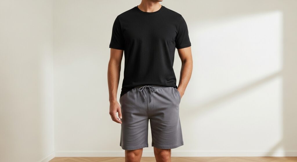Black T-Shirt with Short