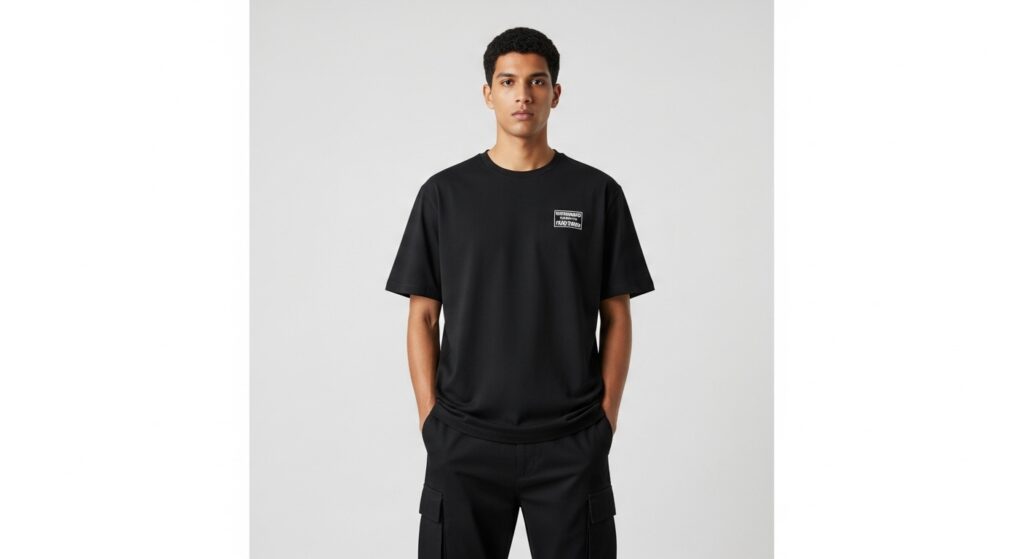black T-Shirt  with cargo Pant